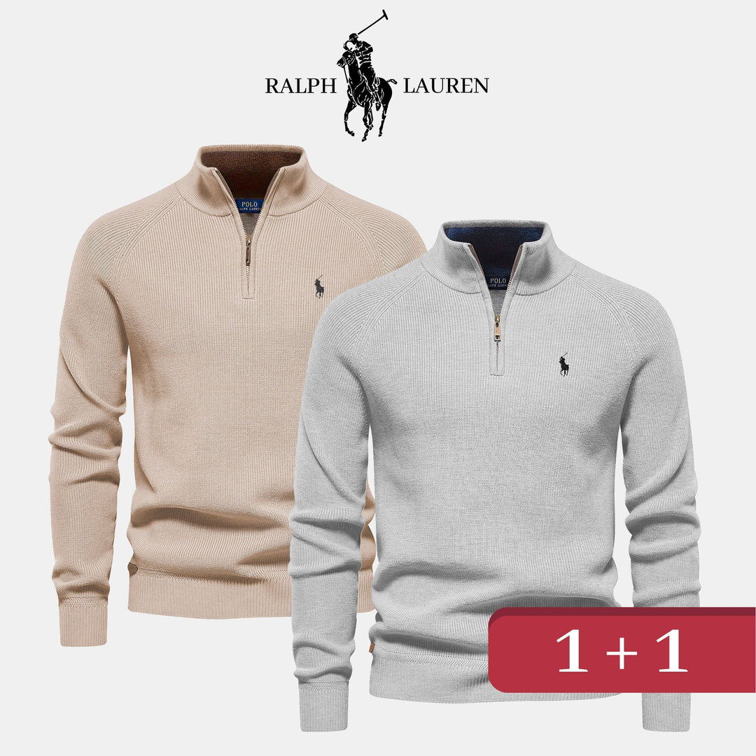 R&L 1+1 Zip Neck Sweater